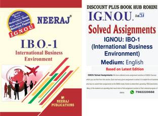 IGNOU हेल्पिंग बुक नीरज IBO-1 (इंटरनेशनल बिज़नेस एनवायरनमेंट) प्लस Ignou सॅाल्व्ड असाइनमेंट्स