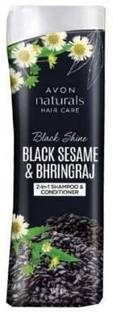 AVON Naturals Black Shine Bhringraj 2-in-1 Shampoo & Conditioner Men & Women (180 ml)