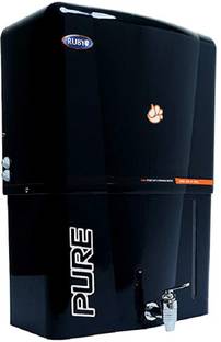 RUBY Black Water Purifier with Copper + RO + UF + UV + TDS Control 12 Litres Storage 12 L RO + UV + UF + TDS Control + Alkaline + UV in Tank Water Purifier