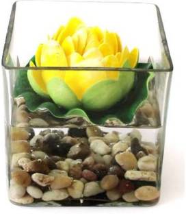 Green Plant indoor Floating11113 Multicolor Lotus Artificial Flower  with Pot