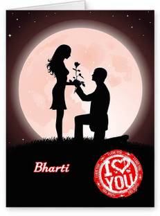 Midas Craft I Love You Bharti ….07 Romantic Quote Greeting Card