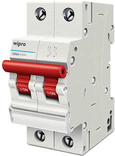 Wipro Double Pole 40A Isolator with Trip Free Mechanism ISO MCB