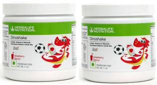 HERBALIFE Dinoshake Kids Drink Mix - Strawberry Flavor Combo Pack Of 2 Nutrition Drink
