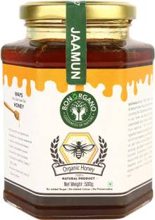 bon organo Unprocessed Pure JAMUN | Indian Blackberry Honey |Organic Raw Honey| Natural|No preservatives| No Artificial Color|No Added Sugar 500Gms
