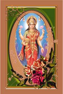god & god's 46 cm Mata Laxmi Sparkle Lamination Sticker Self Adhesive Sticker