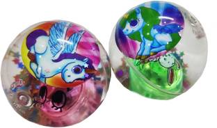 Dhinchak Playing LED light balls 65 mm pack of 2 balls for kids  - 65 mm