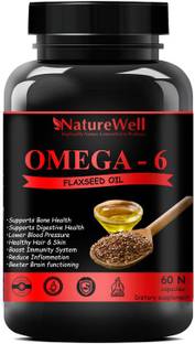 Naturewell Premium Flaxseed extract capsules Omega 6 - 60 capsules (Red)