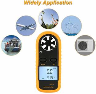EBOFAB Anemometer, Digital LCD Wind Speed Meter Gauge Air Flow Velocity Thermometer Measuring Device with Backlight for Windsurfing, Sailing, Kite Flying, Surfing Fishing Etc. Digital  Anemometer