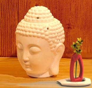 शिखरेटाइल Buddha Head Diffuser सिरेमिक टीलाइट होल्डर