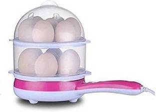 TRENDBIT Multi Function Non-Stick Electric 2-Layer Frying Pan Egg Omelette Pancakes Steak Egg Boiler Electric Skillet for 14 Eggs (Multicolour) TNB-101 Egg Cooker