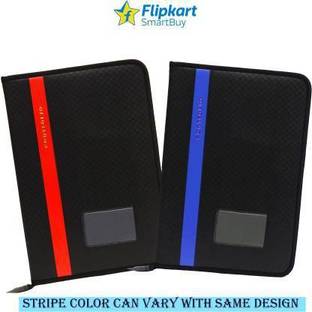 LAPATA Faux Leather SmartBuy Block Textured PU Leather File Folder (Set Of 2, Black)