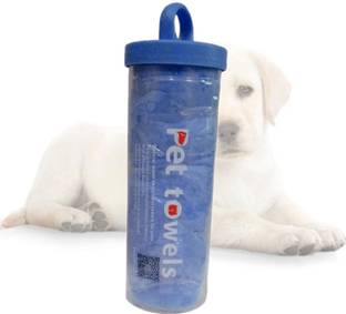 Pet Needs  Water Absorption PVA Towel for Dog and Cat (Colour May Vary; 66x43x0.2 cm) Grooming Gloves for Dog & Cat