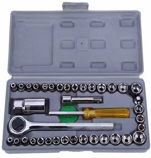 empire corporation Empire 40 Pc Socket Tool Kit Socket Set (Pack of 40) Standard Screwdriver Set