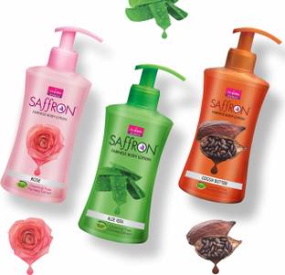 VI-JOHN Body Lotion Combo of 3 | 250 ml Each | For Men and Women | All Skin Types | Rose | Aloe Vera | Cocoa Butter