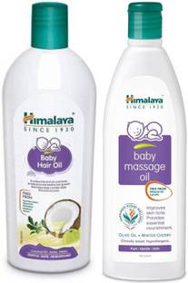 HIMALAYA Combo Of Baby Massage Oil 200 ML AND Baby Hair Oil 200 ML