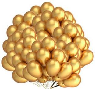 Aveo Solid Premium HD Metallic Finish Golden Balloon Balloon