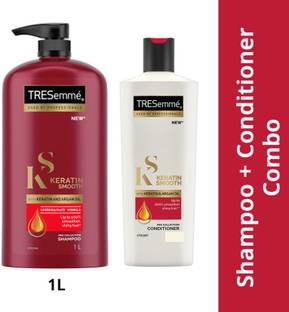 TRESemme Keratin Smooth Shampoo( 1 LTR) With Keratin Smooth Conditioner(340ML)