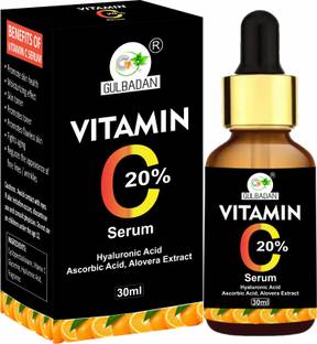 GULBADAN Vitamin C Face Serum With Aloevera Extract, Hyaluronic Acid - For Skin Whitening & Skin Lightening