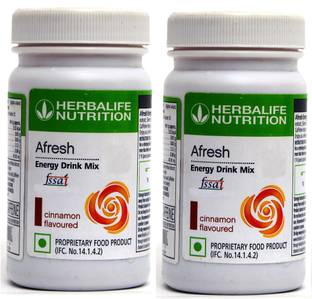 HERBALIFE Afresh Energy Drink - Cinnamon Flavor Combo Pack Of 2 Energy Drink