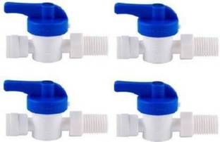 OPZET INDIA 1/4" Inch Plastic Inlet Valve for 1/4" RO Pipe Tubing suitable for all types of Domestic Water Purifiers Ball Valves