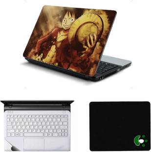 Mitram 3in1 Laptop Accessories Combo 15.6 Inch Cool Anime laptop Skins Stickers, Mouse Pad and Palmrest Skin Combo Set