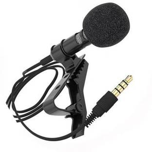 Miraaz METAL 3.5mm COLLAR Microphone For Youtube | Collar Mike for Voice Recording | Lapel Mic Mobile, PC, Laptop, Android Smartphones, Microphone (Black) Microphone