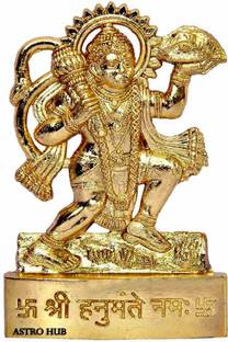 ASTRO HUB Hanuman Murti , Hanuman murti brass , Hanuman murti for home Decorative Showpiece  -  15 cm
