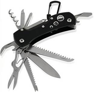 DiHAWK 14 in 1 Multi Function Swiss Army Style Pocket Tool Kit for Outdoor Camping Rescue and Survival Multi Utility Plier