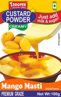 SOOPER CUSTARD POWDER MANGO MASTI 100g x 4 PACKS Custard Powder