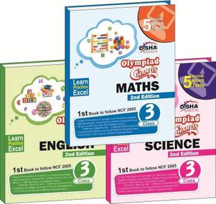 Olympiad Champs Science, Mathematics, English Class 3 with 15 Online Mock Tests (Set of 3 Books)