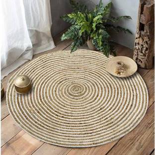 MAHDEV ENTERPRISES Beige Jute Area Rug