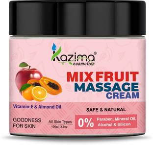 Kazima Mix Fruit Massage Cream with Vitamin E & Almond Oil for All Skin types