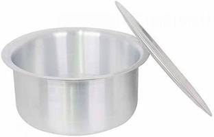 Super HK 1 Aluminium Patila/Bhagona/Tapeli with LID Tope with Lid 5 L capacity 28 cm diameter