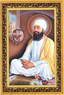 god & god's 46 cm Shri Guru Tegh Bahadur Ji Sparkle Lamination Sticker 2050 Self Adhesive Sticker