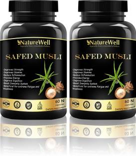 Naturewell Ultra Safed Musli, safed musli capsule, stamina, testosterone booster(Pack Of 2)