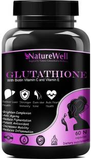 Naturewell Ultra L Glutathione Skin Lightening with Vitamin C & E, Biotin,Grape Seed