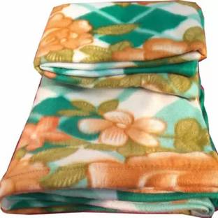 Hercai Floral Single Fleece Blanket for  Mild Winter