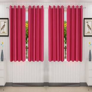 Parda Sansar 153 cm (5 ft) Polyester Blackout Window Curtain (Pack Of 4)