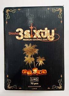 Puff Smart 3sixty premium coconut coal (Pack of 72) 1KG Hookah Charcoals