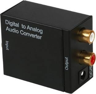 PAC  TV-out Cable Digital to Analog Audio Converter- Optical Input and RCA Output (Black, For TV)