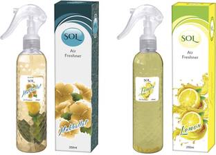 Sol Woody, Lemon Spray Mukhallat,Lemon Air Freshener - Pack Of 2 (2 X 250ml)