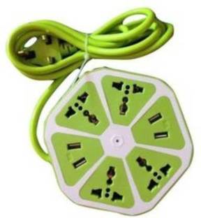 WildBeat Inbuilt USB Charging and Power Socket Green 2 A Three Pin Socket