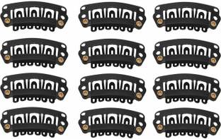 BELLA HARARO HARARO U Shape Clip For  Extension Weft Wigs 32Mm- Black - 12Pcs Hair Extension