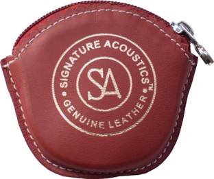 Signature Acoustics Leather Zipper Headphone Pouch For Universal
