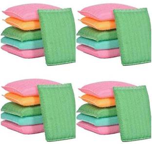 Drosselz High Quality Multipurpose Scratch Proof Kitchen Utensil Scrubber Pad| Scrubbing Pads for Dishwashing, Bathroom and Toilet Washing, Floor Cleaning Scrub Pad, Scrub Sponge, Washing and Cleaning Scrub Pad (Medium, Pack of 24) Scrub Pad