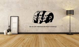 PEACOCKRIDE 60 cm Karl Marx I Friedrich Engels I Vladimir Lenin`s Self Adhesive Sticker