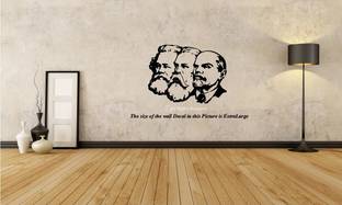 PEACOCKRIDE 60 cm Karl Marx I Friedrich Engels I Vladimir Lenin`s Wall Decal Self Adhesive Sticker