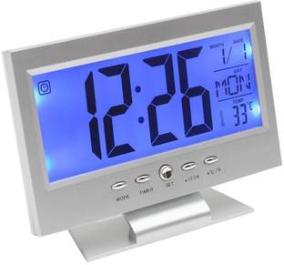Psb Analog-Digital Silver Clock