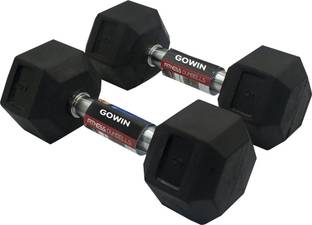 Gowin 10KG HEX Dumbbell Fix Weight Dumbbells (5KG Pair) Fixed Weight Dumbbell