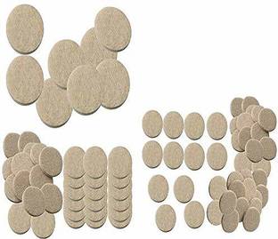 Volo Self Sticking Round Felt Pads Non Skid Floor Protector Furniture Noise Insulation Pad (Baige, 1.5, 1, 0.75 Inch) -80 Pieces Adhesive